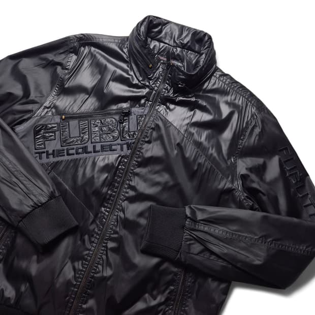 [M] 후부 나일론 글로시 자켓 y2k
