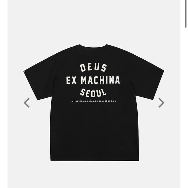 데우스 서울 반팔 블랙 xl 