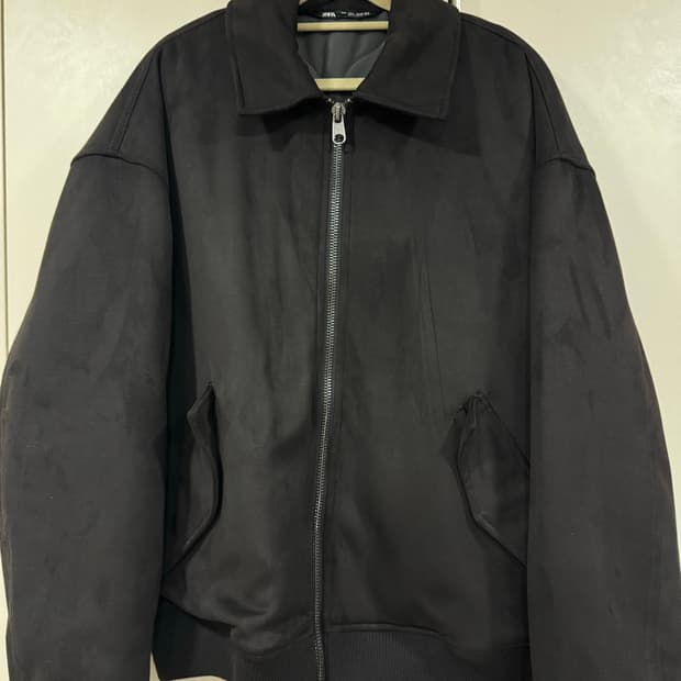 자라 블랙 스웨이드 자켓