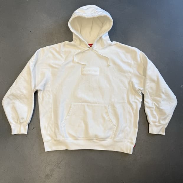 23FW 슈프림 박스로고 후드티 화이트 2XL