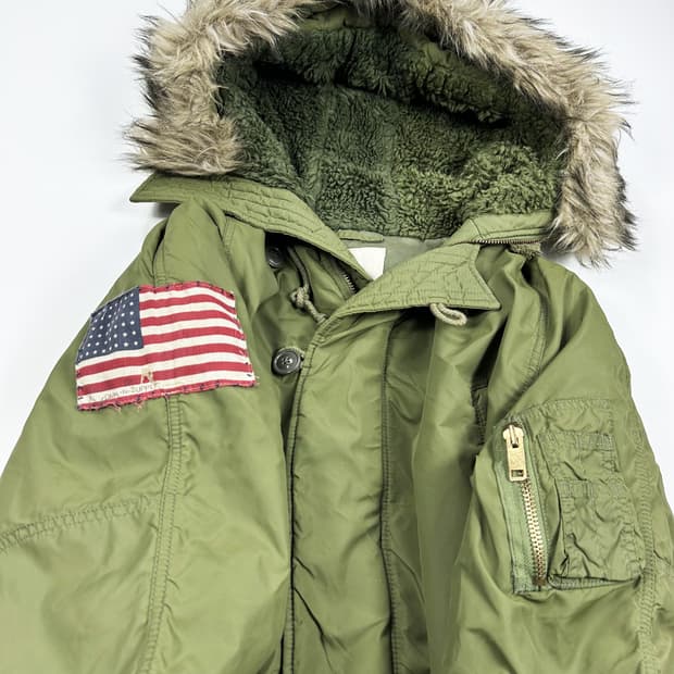 폴로 데님앤서플라이 성조기 n3b 야상 파카 M