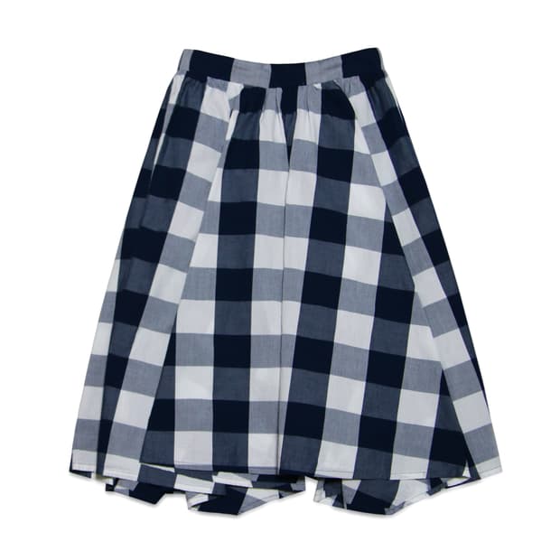 Navy Gingham Check skirt