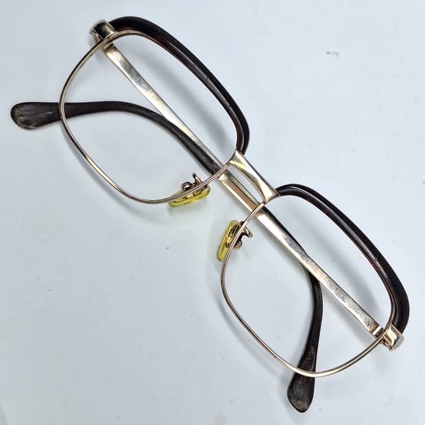 80s 일본 빈티지/ no.5117 브로우라인 하금테 안경테 50mm