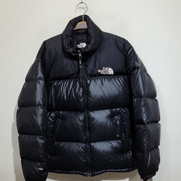 (100) 노스페이스 700 눕시패딩 점퍼 블랙 거위털 구스다운 자켓 