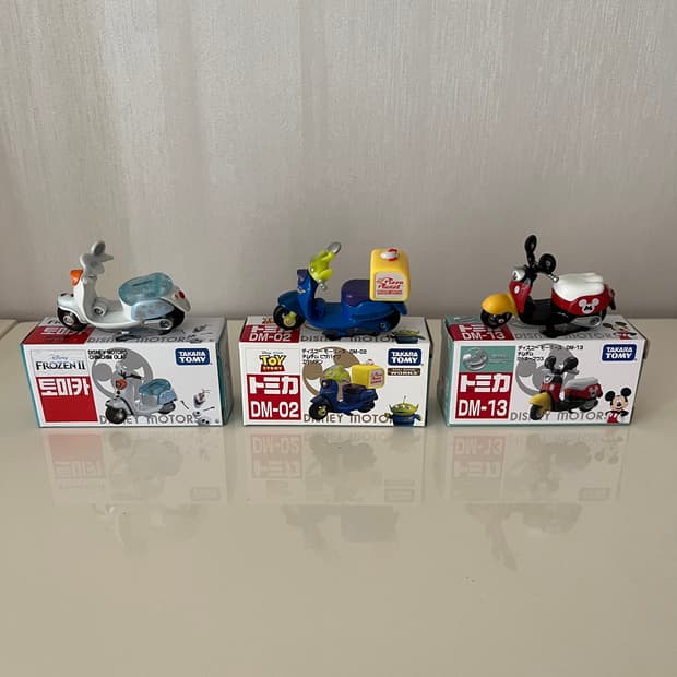 디즈니 토미카 오토바이 스쿠터 토이스토리 미키마우스 올라프