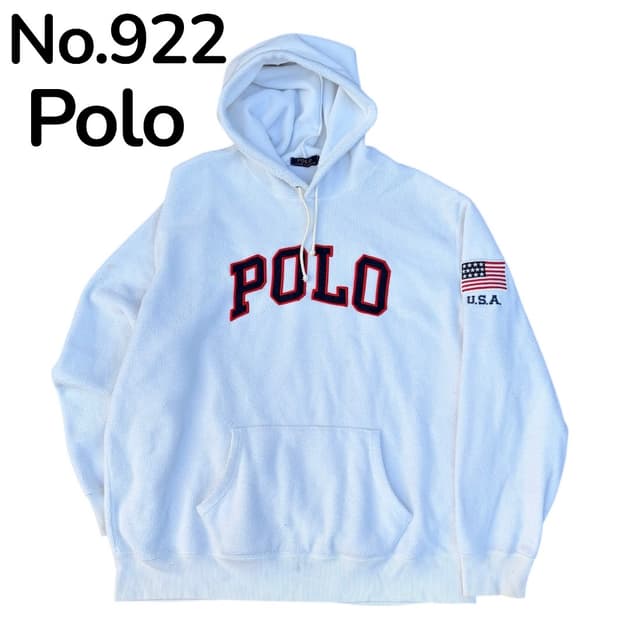 폴로 랄프로렌 성조기 뽀글이 후리스 후드티 XXL