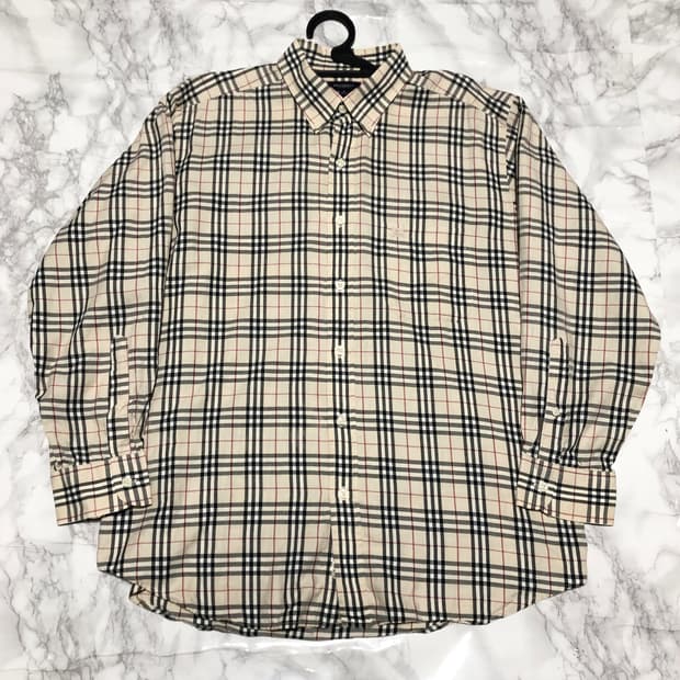 버버리 노바체크 셔츠 남성용