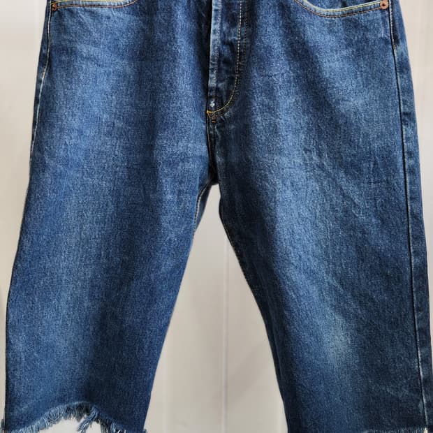 EVISU JAPAN VINTAGE 자수로고 데님 반바지 32사이즈