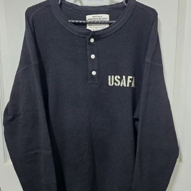 디스커스애슬레틱 USAFA 와플 헨리넥 긴팔티 L