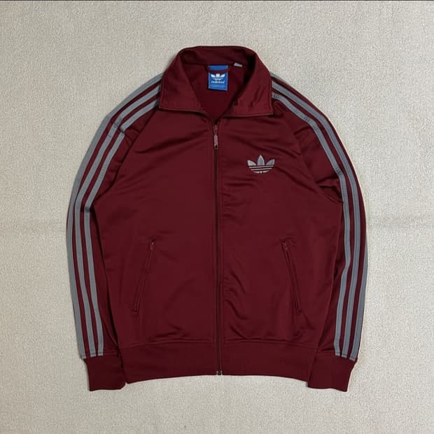 아디다스 버건디 실버그레이 파이어버드 트 랙탑
