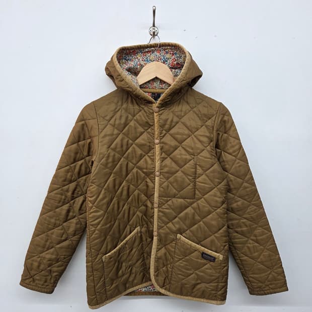 라벤햄 퀼팅 후드 자켓 브라운 여/S