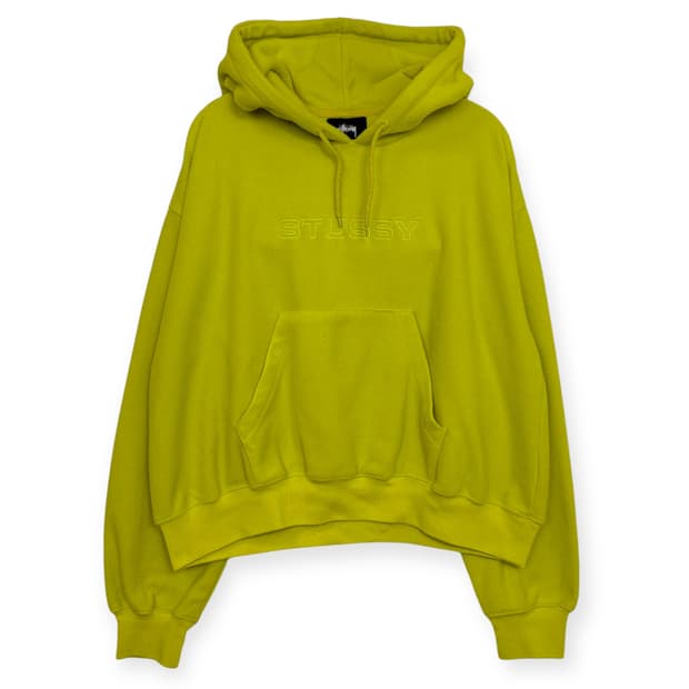 스투시 크롭 플리스 후리스 후드 티셔츠