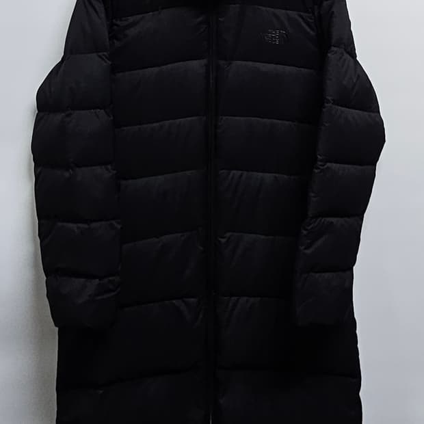 노스페이스 여성 구스경량 롱패딩 M