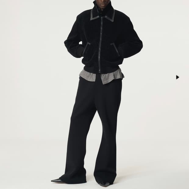 렉토 25fw 콘트라스트 파이핑 벤 자켓 새상품급