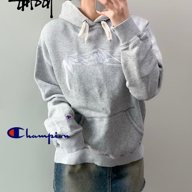 스투시 X 챔피온 후드티 