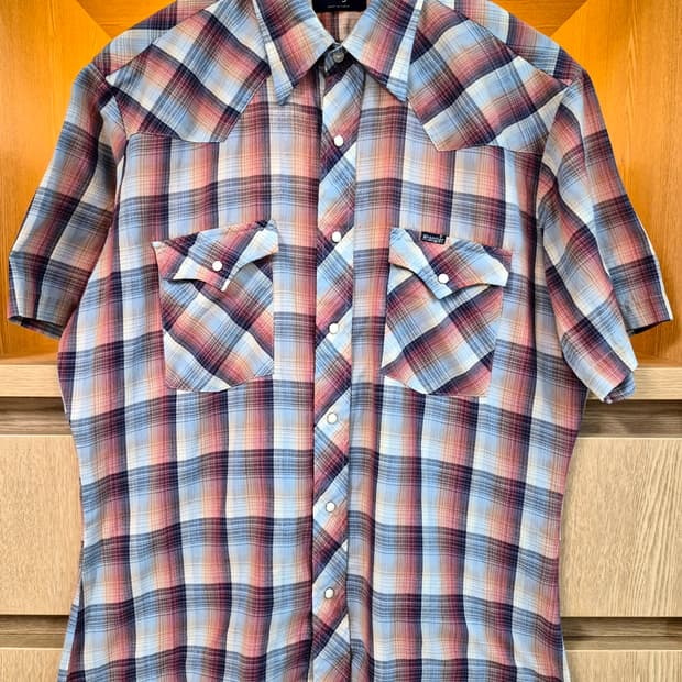 80s Wrangler Western Yoke Half Shirt (L)