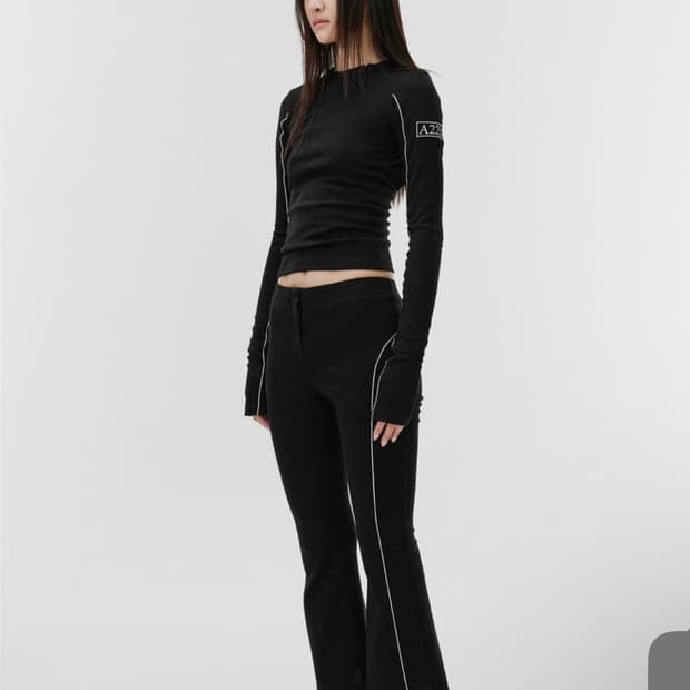 에스이오 디바이디드 파이핑 탑 블랙 2사이즈