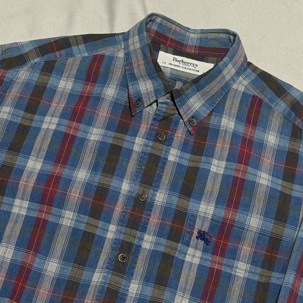 M 버버리 블루 노바체크 셔츠