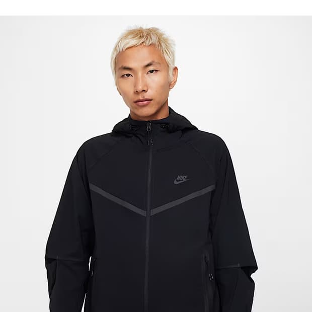 나이키 테크 윈드러너 우븐 풀집 자켓 블랙 M
