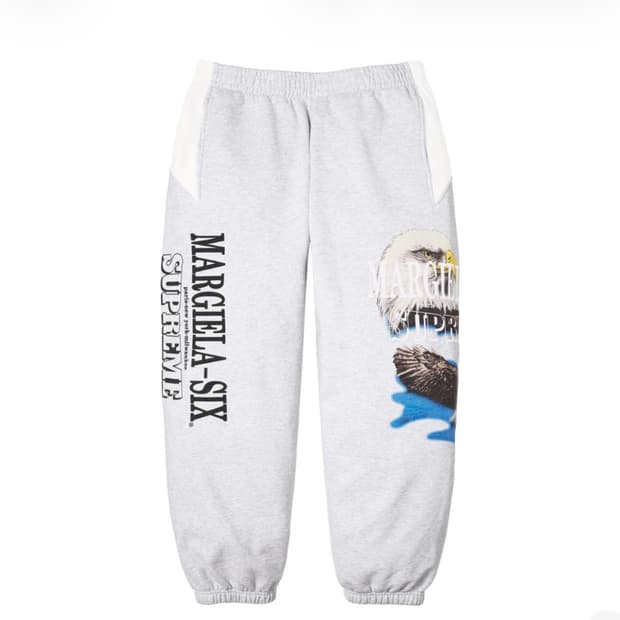슈프림 x MM6 메종 마르지엘라 이글 스웨트팬츠 애쉬 그레이 - 26S