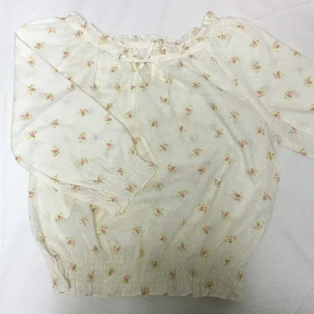 빈티지 모리걸 잔꽃 블라우스