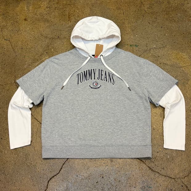 USA 타미진 레이어드 후드티