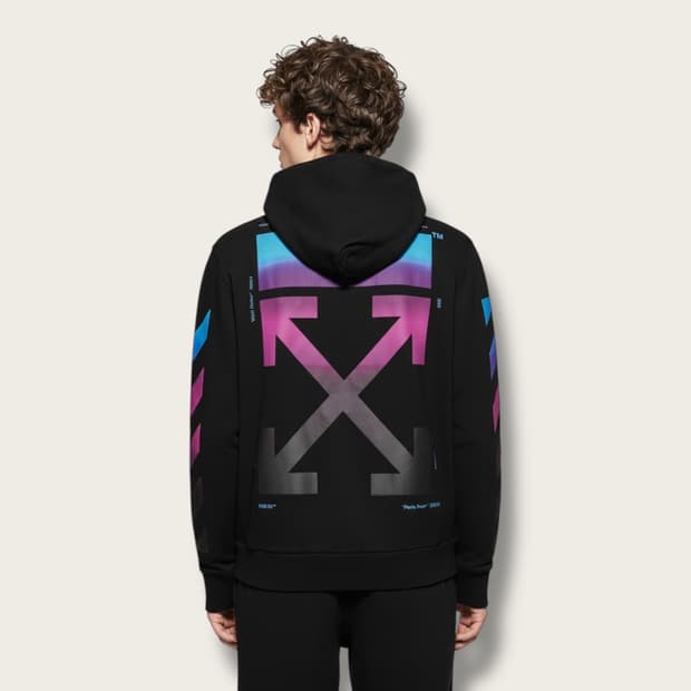 M/ 오프화이트 그라데이션 에로우 후디집업