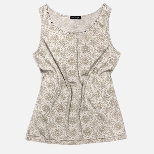 stud gothic pattern sleeveless