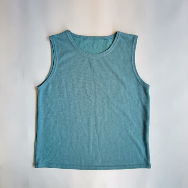 Teal Textured Sleeveless