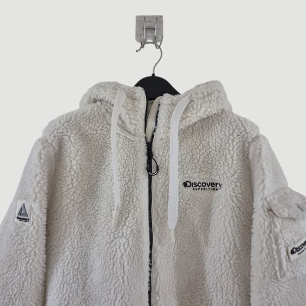 디스커버리 빈티지 플리스 후드집업 Unisex