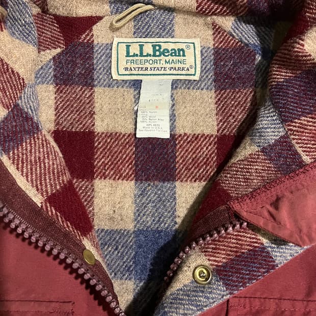 빈티지엘엘빈울플란넬안감점퍼(미국생산)