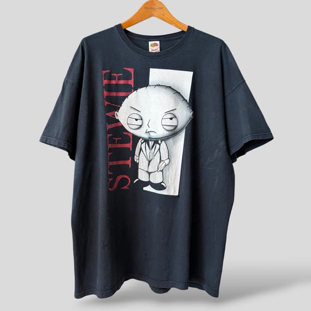 (3XL)00s 스카페이스 패러디 패밀리가이 스튜이 반팔티셔츠