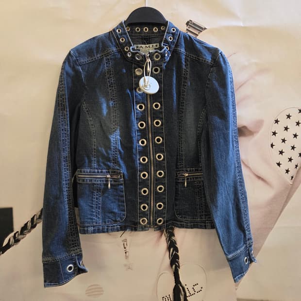 VINTAGE Y2K 펑크 아일렛 중청자켓💯