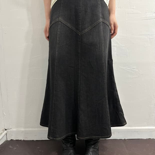 otto denim long skirt