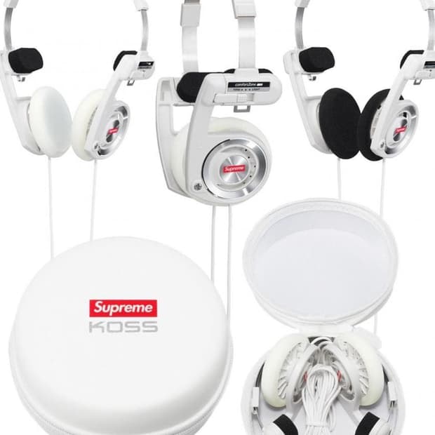 슈프림 supreme koss 코스 포타프로 헤드폰 화이트