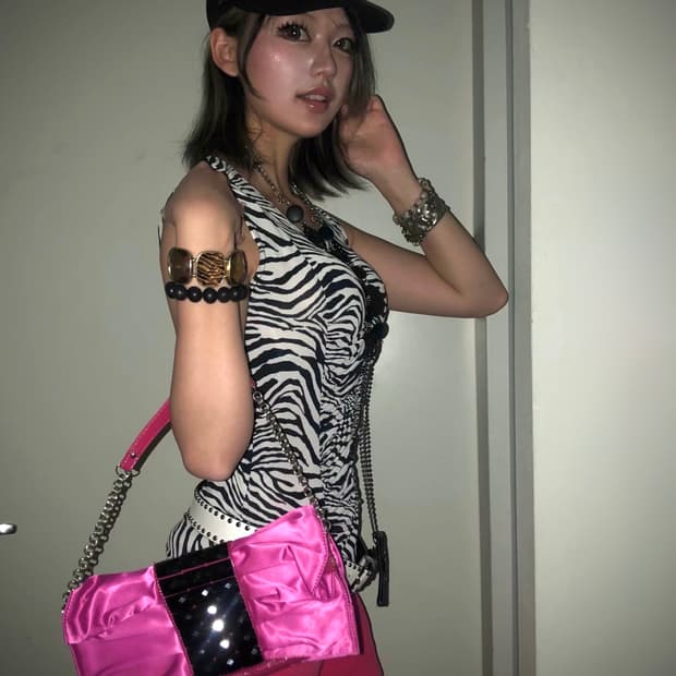 hot pink zebra glam set