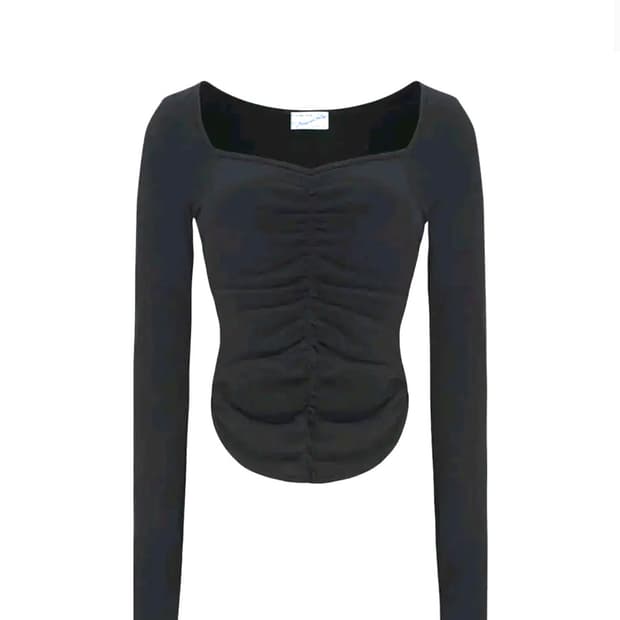 플리즈노팔로우 달린탑 블랙