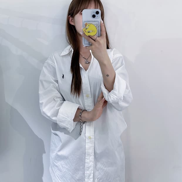 폴로랄프로렌 네이비포니 화이트 셔츠