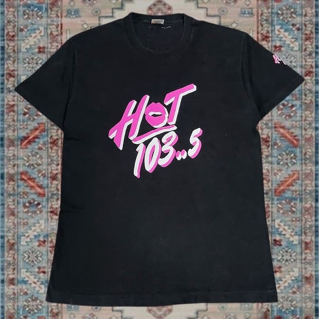 90s 프룻오브더룸 Hot 103.5 라디오 그래픽 티셔츠 L