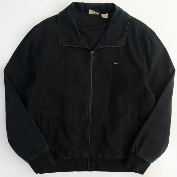 Levis  리바이스 레드탭 자수 블랙 블루종 자켓