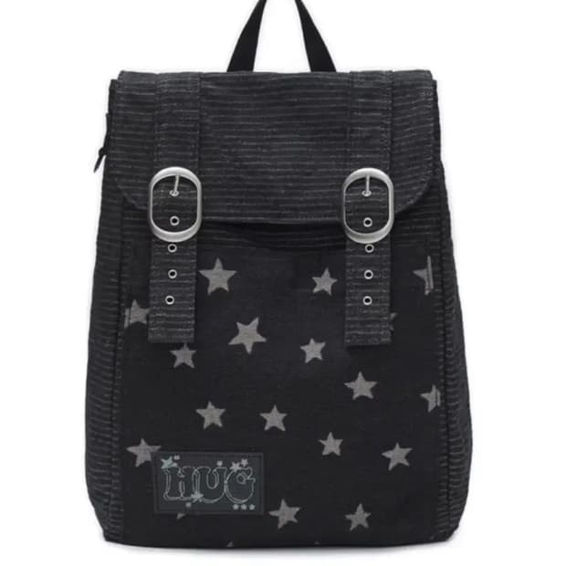허그유어스킨 스타 더스트 데님 백팩 블랙
