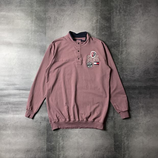 TOMMY HILFIGER 토미힐피거 빈티지 퍼플 롱 슬리브 A00408