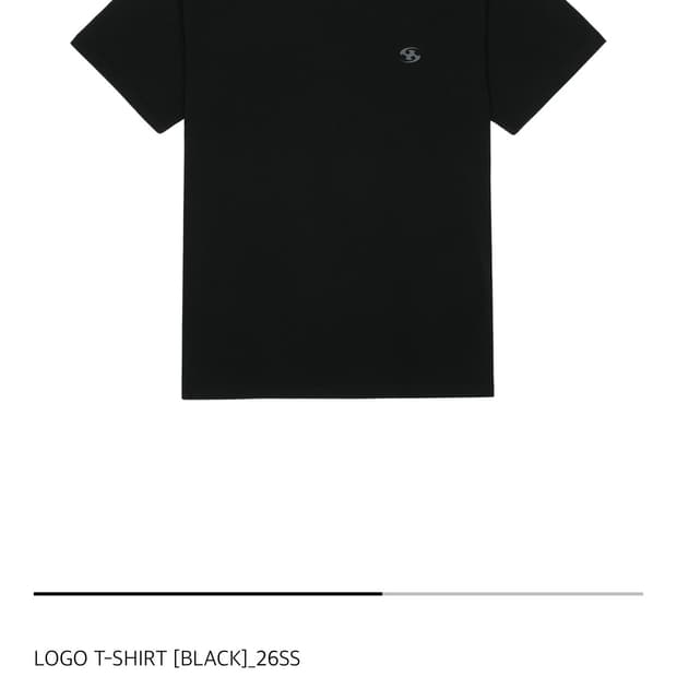 산산기어 로고 티셔츠 블랙 26ss 1size