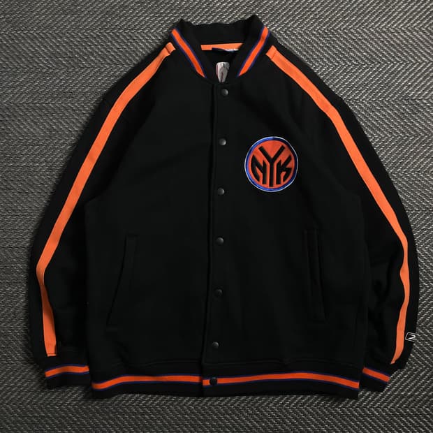 00s 리복 NBA 뉴욕 닉스 올드스쿨 바시티 자켓o 4587