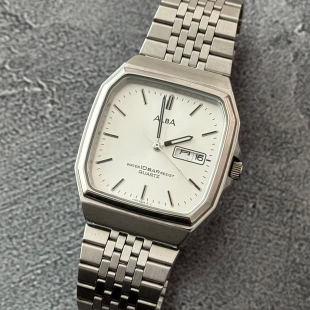 세이코 Seiko ALBA 쿼츠 스퀘어 