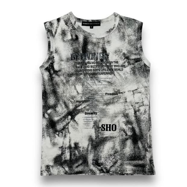 락시크 버닝 쇼 스프레이 아트 빈티지 슬리브리스