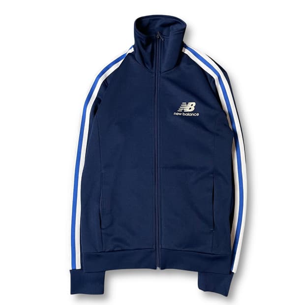 뉴발란스 로고프린팅 블루 트랙탑 져지 100