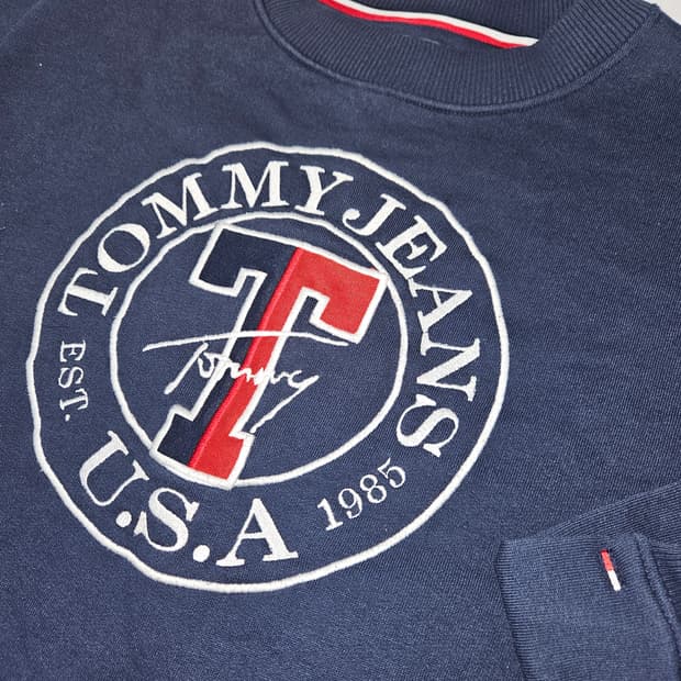 타미진스 타미힐피거 헤리티지 오버핏 맨투맨 티셔츠 테리 남성 M