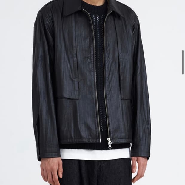 유스 크리즈드 레더 드리즐러 자켓 M사이즈 팝니다