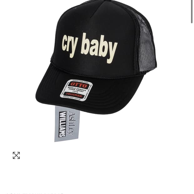 애슐리 윌리엄스 25fw cry baby 트러커캡